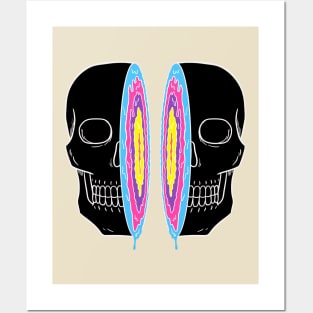 Skull slides colors Posters and Art